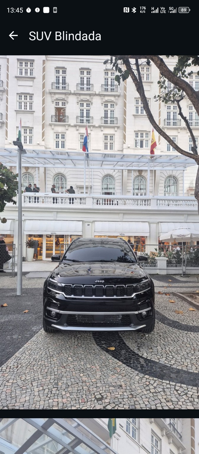 Private SUV in front of the Copacabana Palace in Rio de Janeiro